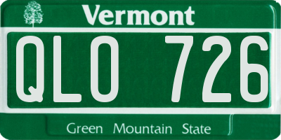 VT license plate QLO726