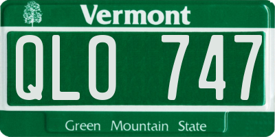 VT license plate QLO747