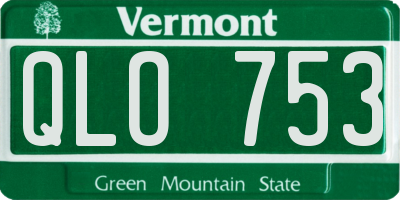 VT license plate QLO753