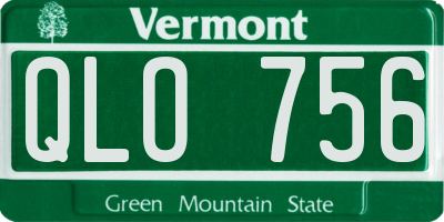 VT license plate QLO756