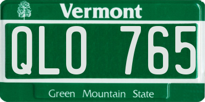 VT license plate QLO765