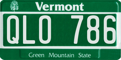 VT license plate QLO786
