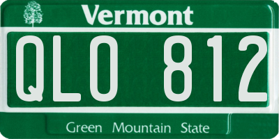 VT license plate QLO812