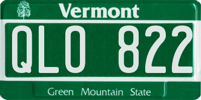 VT license plate QLO822