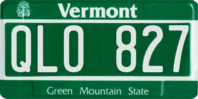 VT license plate QLO827