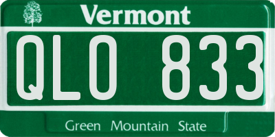 VT license plate QLO833