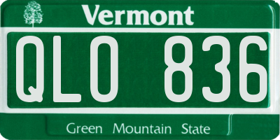 VT license plate QLO836