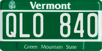 VT license plate QLO840
