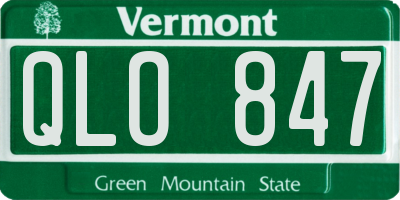 VT license plate QLO847