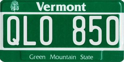 VT license plate QLO850