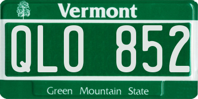 VT license plate QLO852