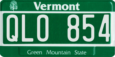 VT license plate QLO854