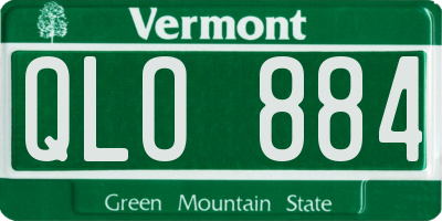 VT license plate QLO884