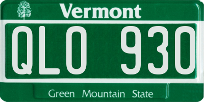 VT license plate QLO930