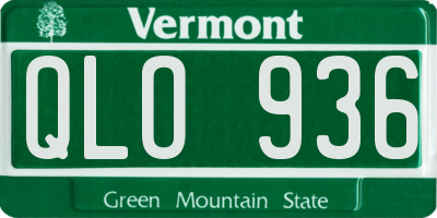 VT license plate QLO936