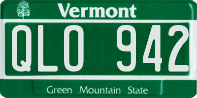 VT license plate QLO942