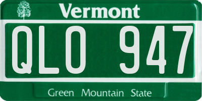 VT license plate QLO947