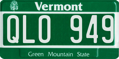VT license plate QLO949