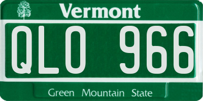 VT license plate QLO966