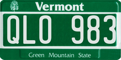 VT license plate QLO983