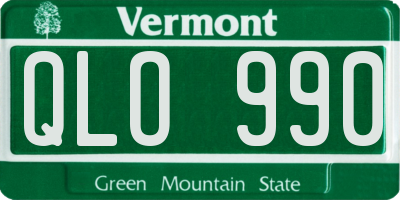 VT license plate QLO990