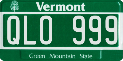 VT license plate QLO999