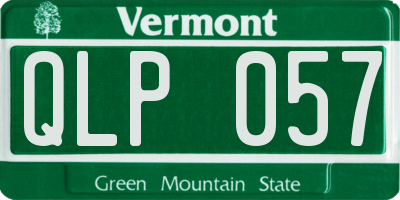 VT license plate QLP057
