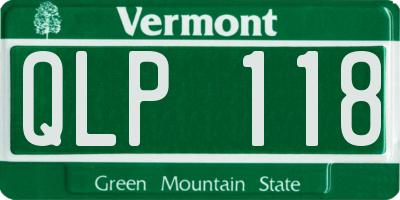 VT license plate QLP118