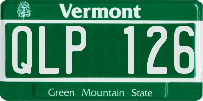 VT license plate QLP126