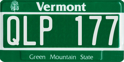 VT license plate QLP177