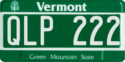 VT license plate QLP222