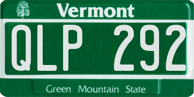 VT license plate QLP292