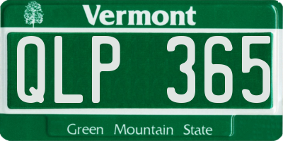 VT license plate QLP365