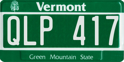 VT license plate QLP417