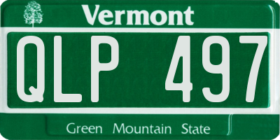 VT license plate QLP497