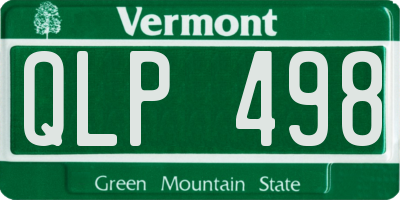 VT license plate QLP498