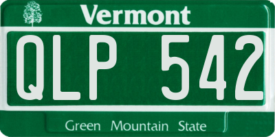 VT license plate QLP542