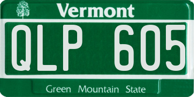 VT license plate QLP605