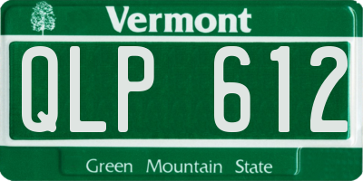 VT license plate QLP612