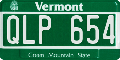 VT license plate QLP654
