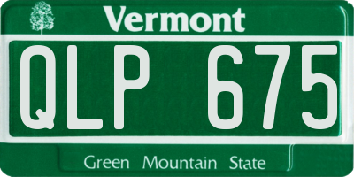 VT license plate QLP675