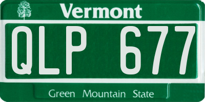 VT license plate QLP677