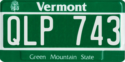 VT license plate QLP743