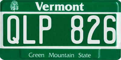 VT license plate QLP826