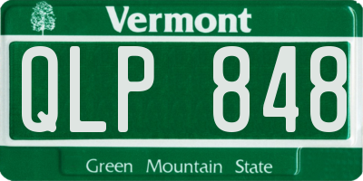 VT license plate QLP848