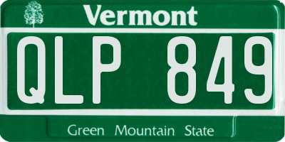 VT license plate QLP849
