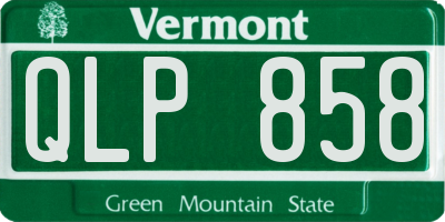 VT license plate QLP858
