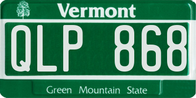 VT license plate QLP868