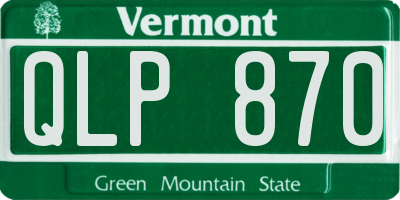 VT license plate QLP870