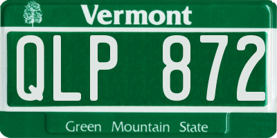 VT license plate QLP872